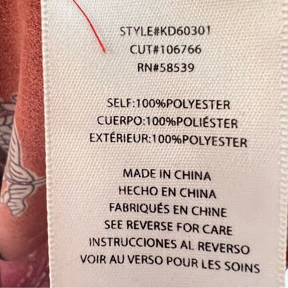 Kut from the Kloth red floral fit and flare BoHo dress size small S B105 - Picture 3 of 4